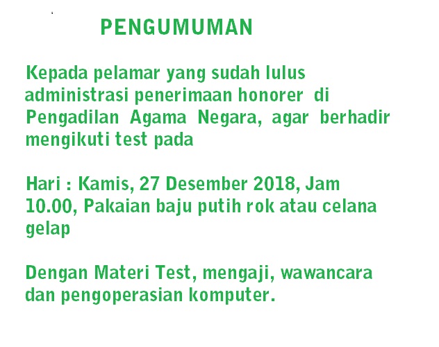 Pengumuman