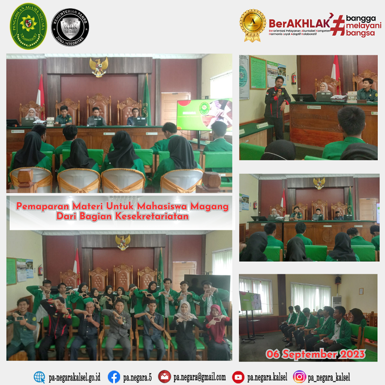 Pemaparan Materi Kesekretariatan